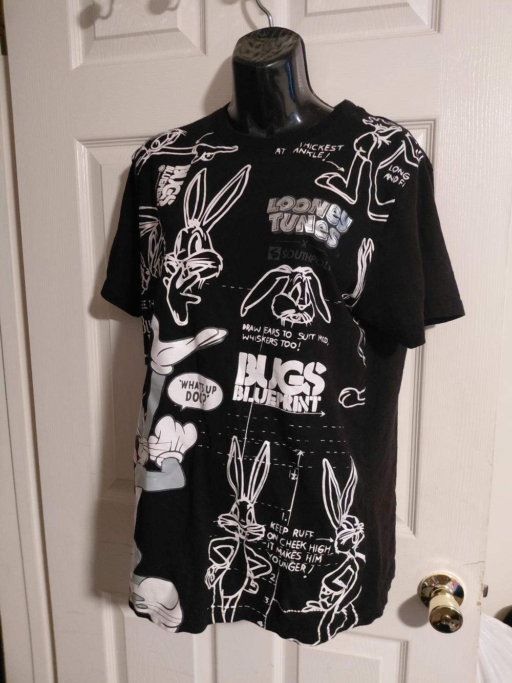 South Pole Black and White Bugs Bunny Graphic Tee